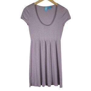 COOP Barney's New York Lilac Lavender Cashmere Blend Baby Doll Dress Size‎ Small